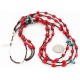 Certified Authentic 3 Strand Navajo .925 Sterling Silver Turquoise Coral 1252 Native American Necklace 390809669115