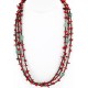 Certified Authentic 3 Strand Navajo .925 Sterling Silver Turquoise Coral 21 Native American Necklace 371055049370