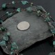 Certified Authentic 3 Strand Navajo .925 Sterling Silver Turquoise Native American Necklace 15585-8