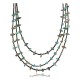 Certified Authentic 3 Strand Navajo .925 Sterling Silver Turquoise Native American Necklace 371003989648