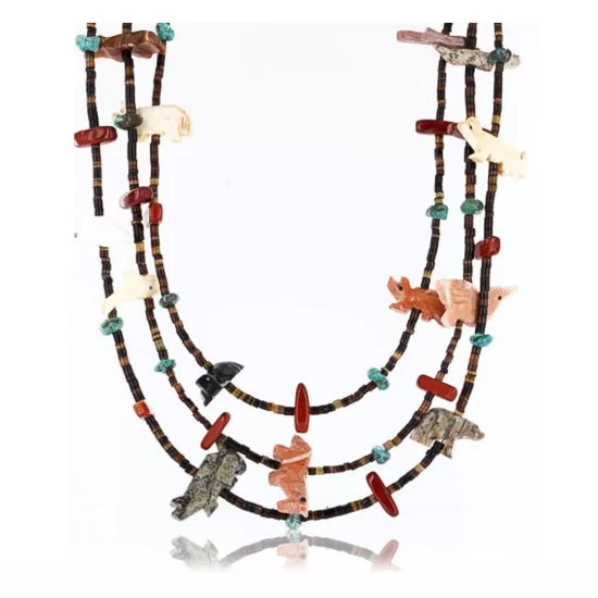 Certified Authentic 3 Strand Navajo .925 Sterling Silver Turquoise Native American Necklace 371004040701 Certified Authentic 3 Strand Navajo .925 Sterling Silver Turquoise Native American Necklace 371004040701