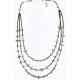 Certified Authentic 3 Strand Navajo .925 Sterling Silver  Turquoise Native American Necklace 371004961001