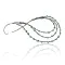 Certified Authentic 3 Strand Navajo .925 Sterling Silver Turquoise Native American Necklace 390713847317