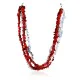 Certified Authentic 4 Strand Navajo .925 Sterling Silver Turquoise Coral and Opalite Native American Necklace 16003 Certified Authentic 4 Strand Navajo .925 Sterling Silver Turquoise Coral and Opalite Native American Necklace 16003
