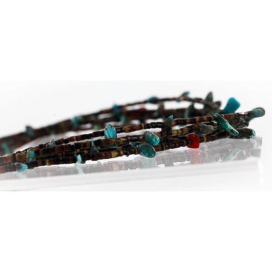 Certified Authentic 5 Strand Navajo .925 Sterling Silver Natural Turquoise and Coral Native American Necklace 371068408907 Certified Authentic 5 Strand Navajo .925 Sterling Silver Natural Turquoise and Coral Native American Necklace 371068408907