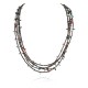 Certified Authentic 5 Strand Navajo .925 Sterling Silver Turquoise and Coral Native American Necklace 16082
