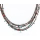 Certified Authentic 5 Strand Navajo .925 Sterling Silver Turquoise and Coral Native American Necklace 390828754061