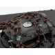 Certified Authentic 5 Strand Navajo .925 Sterling Silver Turquoise and Jasper Native American Necklace 15585-29