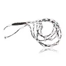 Certified Authentic 5 Strand Navajo .925 Sterling Silver Turquoise and Quartz Native American Necklace 1530-50