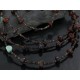 Certified Authentic 5 Strand Navajo .925 Sterling Silver Turquoise and Red Tigers Eye Native American Necklace 15585-20