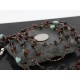 Certified Authentic 5 Strand Navajo .925 Sterling Silver Turquoise and Red Tigers Eye Native American Necklace 15585-20 Certified Authentic 5 Strand Navajo .925 Sterling Silver Turquoise and Red Tigers Eye Native American Necklace 15585-20