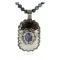 Certified Authentic .925 Sterling Silver and Nickel Handmade Navajo Natural Lapis Native American Necklace 13130-1-18204