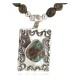 Certified Authentic .925 Sterling Silver and Nickel Handmade Navajo Natural Turquoise Native American Necklace  94005-5-95003-1