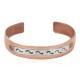 Certified Authentic .925 Sterling Silver Handmade Navajo Native American Pure Copper Bracelet 24497-12