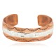 Certified Authentic .925 Sterling Silver Handmade Navajo Native American Pure Copper Bracelet 24497-2