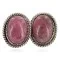 Certified Authentic .925 Sterling Silver Handmade Navajo Natural Charoite Stud Native American Earrings  12886-2