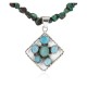 Certified Authentic .925 Sterling Silver Handmade Navajo Turquoise Native American Necklace 10044-790102