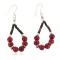 Certified Authentic .925 Sterling Silver Hooks Coral Heishi Hoop Native American Dangle Earrings 18263-38