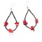 Certified Authentic .925 Sterling Silver Hooks Dangle Natural Heishi Coral Hoop Native American Earrings 18140 Certified Authentic .925 Sterling Silver Hooks Dangle Natural Heishi Coral Hoop Native American Earrings 18140