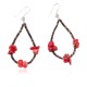 Certified Authentic .925 Sterling Silver Hooks Dangle Natural Heishi Coral Hoop Native American Earrings 18140 Certified Authentic .925 Sterling Silver Hooks Dangle Natural Heishi Coral Hoop Native American Earrings 18140