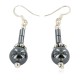 Certified Authentic .925 Sterling Silver Hooks Natural Hematite Native American Dangle Earrings 18214-1 Certified Authentic .925 Sterling Silver Hooks Natural Hematite Native American Dangle Earrings 18214-1