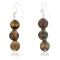 Certified Authentic .925 Sterling Silver Hooks Navajo Hook Natural Tigers Eye Native American Earrings 18072-50