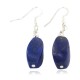 Certified Authentic .925 Sterling Silver Navajo Natural Lapis Lazuli Native American Earrings 18270-2