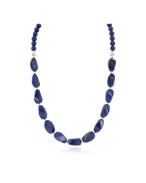 Certified Authentic .925 Sterling Silver Navajo Natural Lapis Lazuli Native American Necklace 25286-4 Certified Authentic .925 Sterling Silver Navajo Natural Lapis Lazuli Native American Necklace 25286-4
