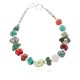 Certified Authentic .925 Sterling Silver Navajo Natural Turquoise and Multicolor Stones Native American Bracelet 12907-3 Certified Authentic .925 Sterling Silver Navajo Natural Turquoise and Multicolor Stones Native American Bracelet 12907-3