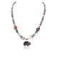 Certified Authentic Bear Navajo .925 Sterling Silver Natural Turquoise Graduated Heishi Red Jasper Hematite Native American Necklace 16090-5