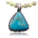 Certified Authentic Ben T Navajo .925 Sterling Silver Turquoise Native American Necklace 371258085938