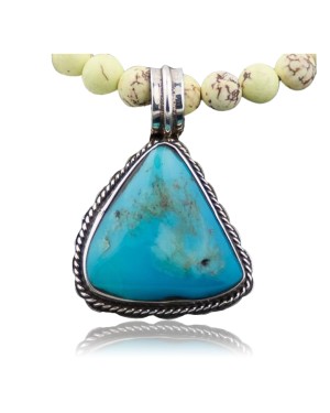 Details about   Vintage Sterling Silver Turquoise Necklace 