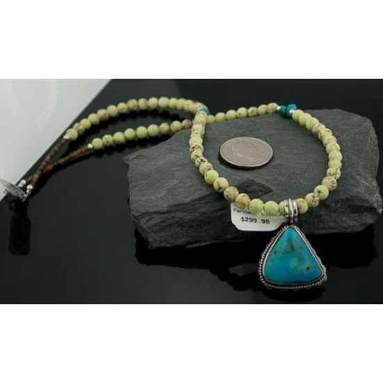 Certified Authentic Ben T Navajo .925 Sterling Silver Turquoise Native American Necklace 371258085938 Certified Authentic Ben T Navajo .925 Sterling Silver Turquoise Native American Necklace 371258085938