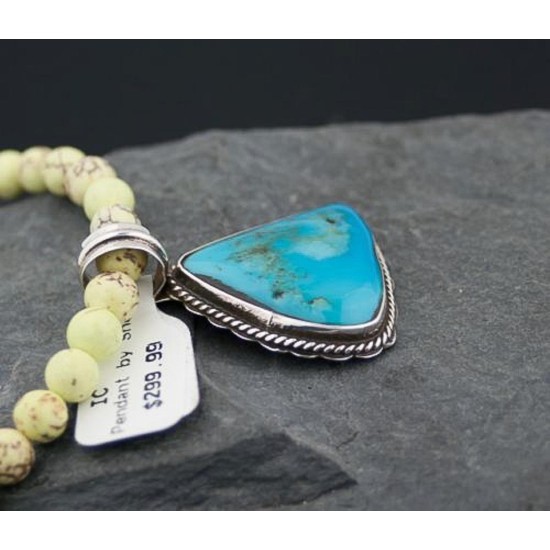 Certified Authentic Ben T Navajo .925 Sterling Silver Turquoise Native American Necklace 371258085938 Certified Authentic Ben T Navajo .925 Sterling Silver Turquoise Native American Necklace 371258085938