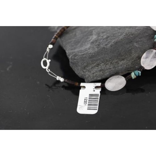 Certified Authentic Charlene Litle Navajo .925 Sterling Silver Natural Turquoise Quartz Native American Bracelet 370980049788 All Products 12201-16 370980049788 (by LomaSiiva)