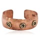 Certified Authentic Hammered Handmade Navajo Brass Native American Pure Copper Bracelet  92007-2