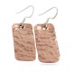 Certified Authentic Hammered Handmade Navajo Native American Pure Copper Dangle Earrings 18246