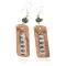 Certified Authentic Handmade .925 Sterling Silver Hooks Navajo Natural Turquoise Native American Pure Copper Dangle Earrings 18210-7