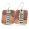 Handmade .925 Sterling Silver Navajo Copper Dangle Earrings 18249-5