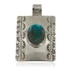 Certified Authentic Handmade Bear Paw Nickel Navajo Natural Turquoise Native American Pendant 94005-2 Certified Authentic Handmade Bear Paw Nickel Navajo Natural Turquoise Native American Pendant 94005-2
