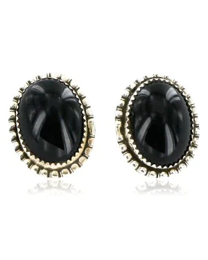 Certified Authentic Handmade Navajo .925 Sterling Silver Hooks Stud Native American Earrings Natural Black Onyx 24377 Certified Authentic Handmade Navajo .925 Sterling Silver Hooks Stud Native American Earrings Natural Black Onyx 24377