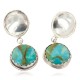 Certified Authentic Handmade Navajo .925 Sterling Silver Natural Turquoise Dangle Native American Earrings 27193-2