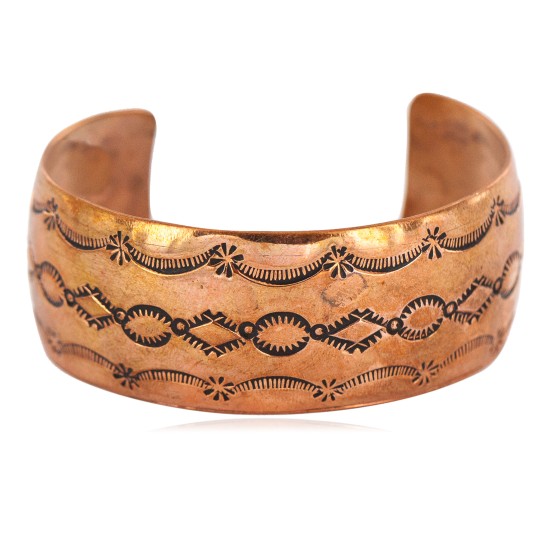 Certified Authentic Handmade Navajo Native American Pure Copper Bracelet 12700-2