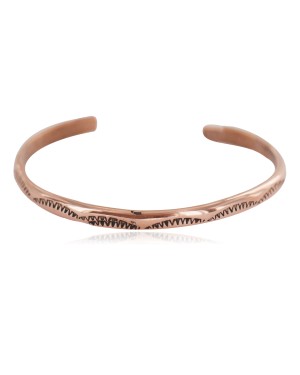 Certified Authentic Handmade Navajo Native American Pure Copper Bracelet 13160