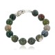 Certified Authentic Navajo Natural Agate Link Native American Bracelet 12742-105 Certified Authentic Navajo Natural Agate Link Native American Bracelet 12742-105