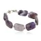 Certified Authentic Navajo Natural Amethyst Link Native American Bracelet 12742-108