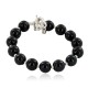 Certified Authentic Navajo Natural Black Onyx Link Native American Bracelet 12742-107 Certified Authentic Navajo Natural Black Onyx Link Native American Bracelet 12742-107