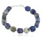 Certified Authentic Navajo Natural Lapis Link Native American Bracelet 12742-104
