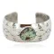 Certified Authentic Handmade Navajo Natural Mountain Turquoise Native American Nickel Bracelet 13092-3