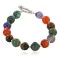 Certified Authentic Navajo Natural Multicolor Stones Link Native American Bracelet 12742-109